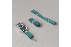 NUHFUFA 1 Pack Simulation Cargo Rope Tightener for 1/14 Tamiya Trailer RC Truck, Tire Binding Belt Tie-up Strap Assemble RC Car Accessories(Green)