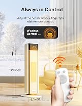 Pelonis 2000W Electric Heater Ceramic Room Fan with 75° Oscillation view 8