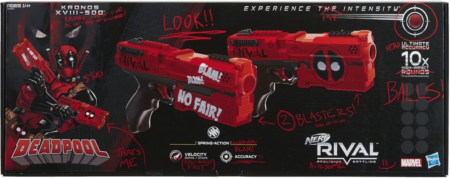 pistolas nerf rival deadpool