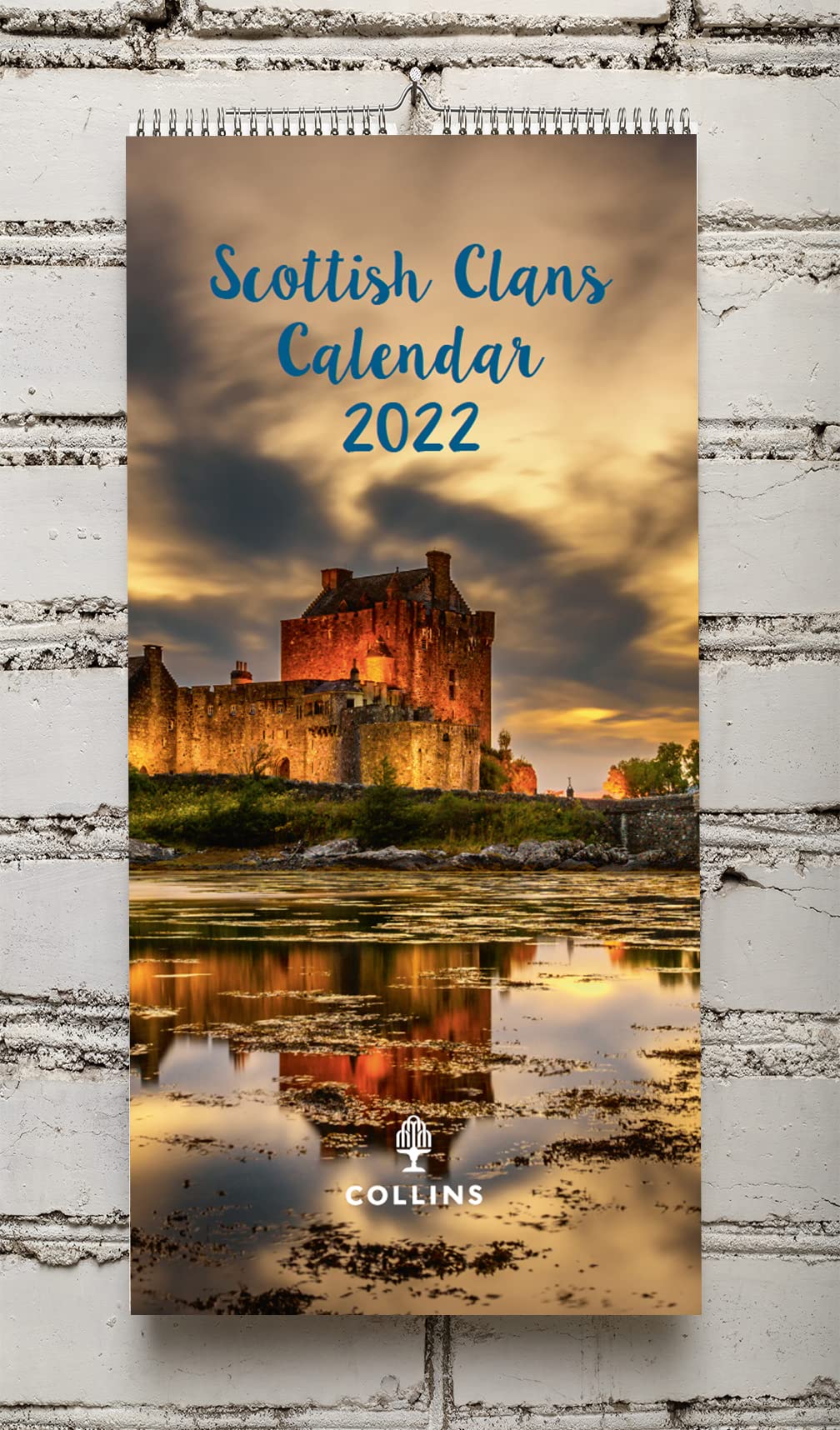 Collins Scottish Clans Calendar 2022-390x180mm Wiro Wall Calendar