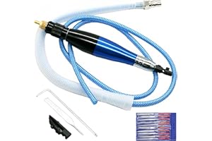 1/8” Micro Air Die Grinder, Pneumatic Pencil Die Grinder, Mini Reciprocating Polishing Grinder Tool with 10 Diamond Files, 30