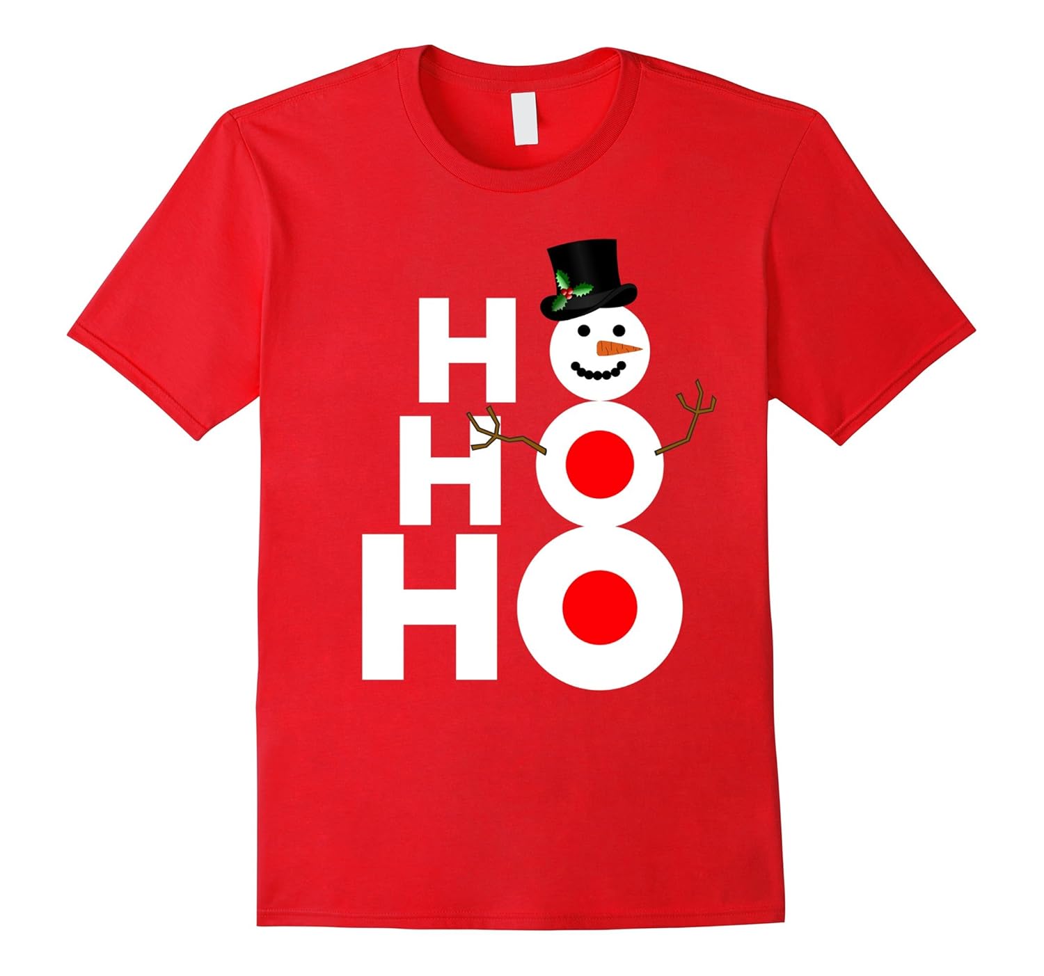 Ho Ho Ho Frosty Cold Snowman Christmas T-Shirt-ANZ