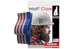 Diligence Wolf Clips – Hard Hat Accessory Clip – Durable PETG Construction Tool Holder – Job Site Clip Fits Standard Type I Hard Hat – Quick Installation