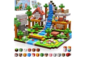 ANNEXFUN Magnetic Blocks-150PCS Grassland Magnetic Building Blocks Set, Kids Classroom Sensory Toy for Toddlers STEM Learning, Construction Stacking Toy for Kids 3+ Boys and Girls Christmas Birthday Gifts