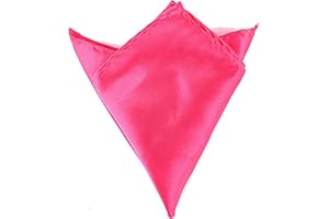 Boolavard Satin 1pcs, 6pcs or 12pcs Pack Solid Plain Wedding Mens Pocket Square Office Suit Handkerchief Hanky