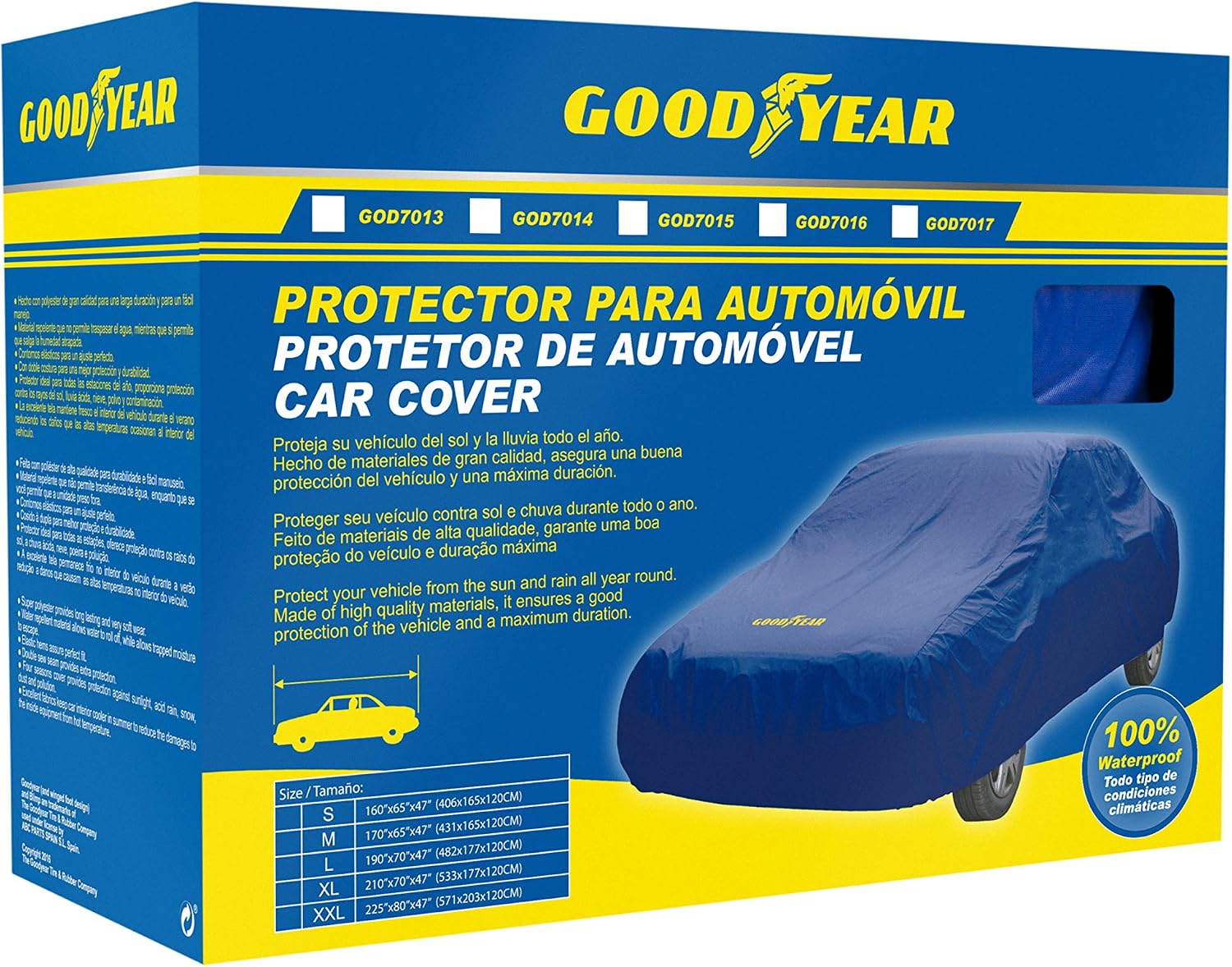 Goodyear GOD7017 Car Cover Size XXL, blue - Image 3