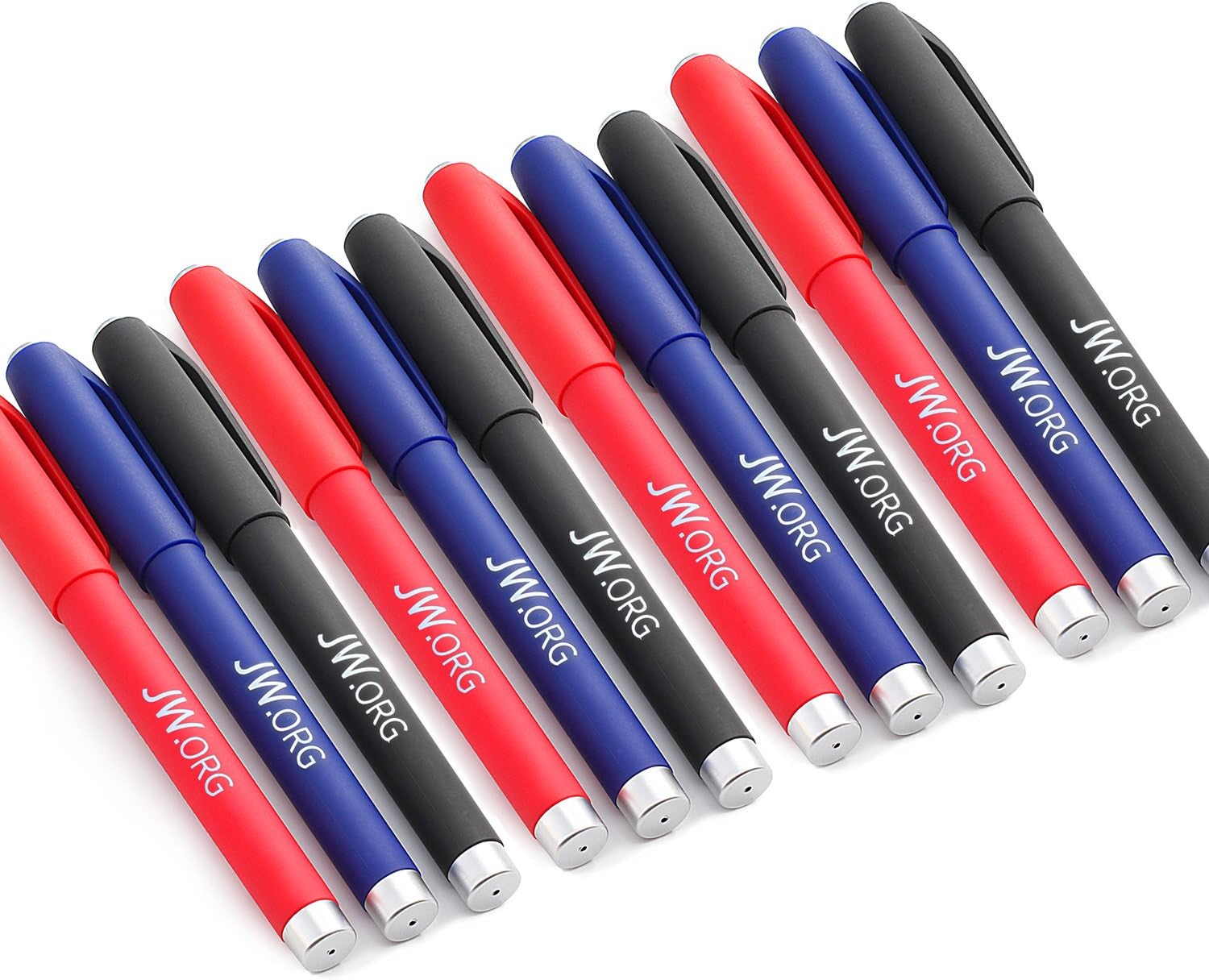 Jehovah Witness - Plastic Ball Pen with JW.ORG Logo-No Blood Pens- Three Color-Pack of 12