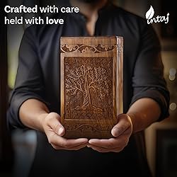 INTAJ Wooden Tree of Life Cremation Urns for Human