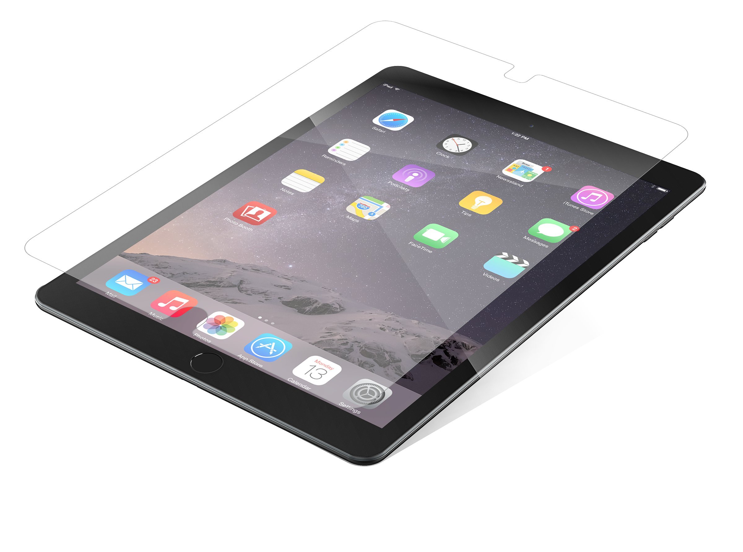 ZAGG InvisibleShield Glass HD - Screen Protector – High-definition Tempered Glass - Made for Apple iPad 9.7", iPad Air 2 and iPad Air – Impact & Scratch Protection