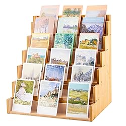 Yuntau 6 Tier Greeting Card Display Stand Wood