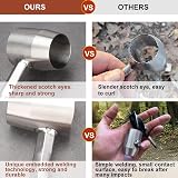 Kosibate Hand Auger Wrench Bushcraft Wood Drill Scotch Eye Tool w/ Leather Case view 4