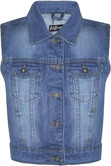 girls denim gilet