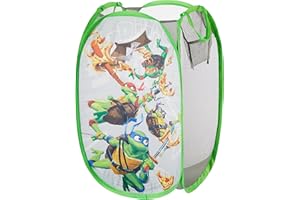 IDEA NUOVA Teenage Mutant Ninja Turtles: Mutant Mayhem Pop-Up Hamper with Durable Handles, Kids Laundry & Room Storage Organizer, 21”H x 13.5”W x 13.5”L