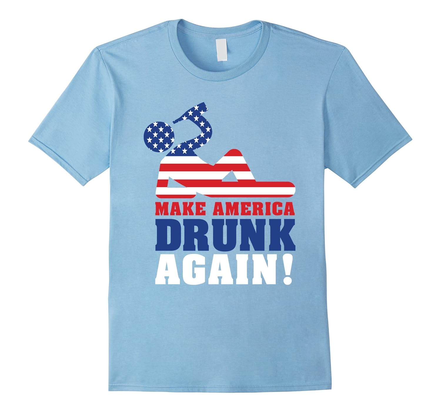 Make America Drunk Again T Shirt Funny 4th of July ShirtPL Polozatee