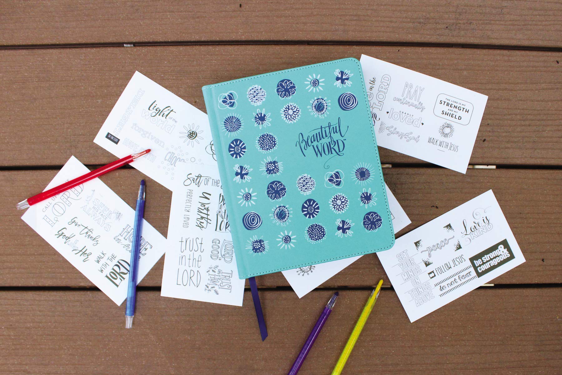 NIV, Beautiful Word Coloring Bible for Girls Pencil/Sticker Gift Set, Updated, Leathersoft over Board, Teal, Comfort Print: 600+ Verses to Color NIV, Beautiful Word Coloring Bible for Girls Pencil/Sticker Gift Set, Updated, Leathersoft over Board, Teal, Comfort Print: 600+ Verses to Color Hardcover