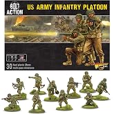 Warlord Games US Infantry GI's - 28mm Scale Plastic Miniatures for Bolt Action Highly Detailed World War 2 Miniatures for Table-top Wargaming