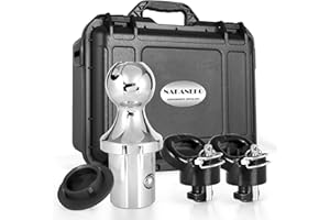 NAKANEKO 60618 Puck System Gooseneck Hitch Kit - Gooseneck Ball - Chain Anchor Kit, 30,000 lbs. GTW, 2-5/16-In Ball, Fits for Ram 2500