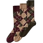 POLO RALPH LAUREN Men's Argyle Pattern Dress Crew Socks (3-Pack)