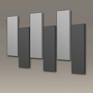 Acoustimac DMD Stagger Acoustic Design Pack: 6 Pcs 6)3'x1'x2" 3-gray & 3-charcoal