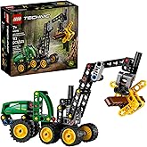 LEGO Technic John Deere 1470H Wheeled Harvester Building Toy for Kids - Heavy Vehicle Playset W/Realistic Suspension & Steeri