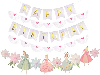 Amazon Com Princess Birthday Decoration Princess Birthday Banner