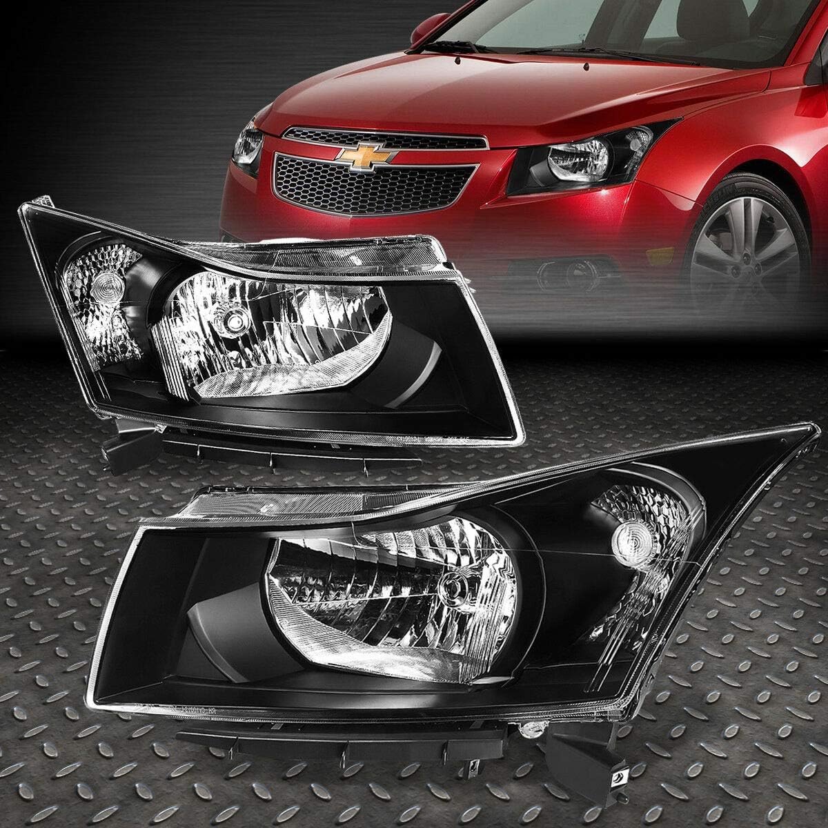 For 20112015 Chevy Cruze Headlight Assembly, Pair Black