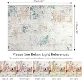 Homcomodar Large Beige Rug 122x170cm Non Slip Low Pile Abstract Floor Carpet view 2