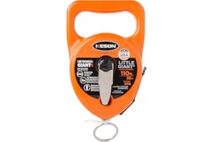 Keson G110 Little Giant Chalk Line Reel, 12-Ounce Chalk Capacity, 110-Foot