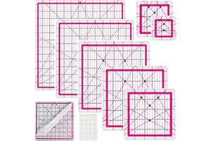 BUZHIFF Quilting Rulers,7 Quilting Square(2.5",3.5",5",6.5", 8",10",12.5"),Quilting Square Rulers