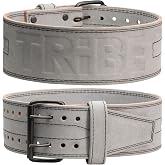 5mm Genuine Leather Weight Lifting Belt for Squats and Deadlifts | 4-inch lumbar support, two-prong buckle, double-layer construction, comfortable adjustable fit for heavy lifts