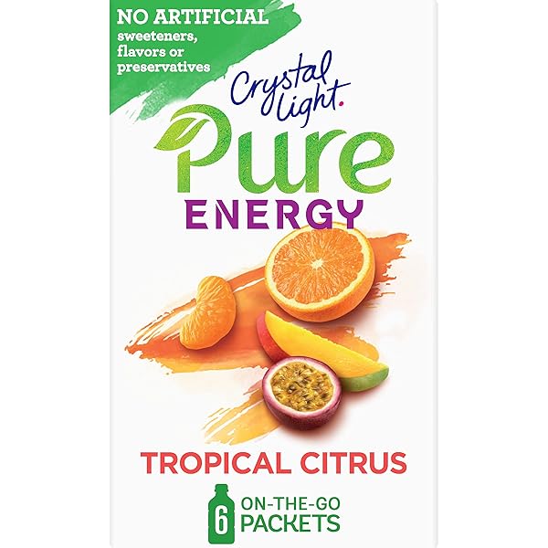 CRYSTAL LIGHT PURE ENERGY TROPICAL CITRUS ON-THE-GO POWDERED...