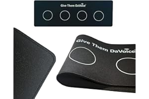 DaVoice Dog Button Mat (4 Button Placements) for Dog Communication Buttons, Dog Buttons for Communication Board, Dog Speaking Word Training Talking Button Pad (Buttons and Attachments Not Included)