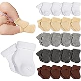 Janmercy 20 Pair Preemie Socks Baby Boy Girls Newborn Premature Terry Cotton Socks for Unisex Baby