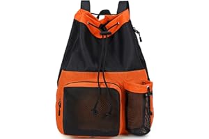 Lohol Mesh Drawstring Backpack with Shoe Bag, Durable Swimming String Sack with Handle for Sports Gym Yoga Beach Travel