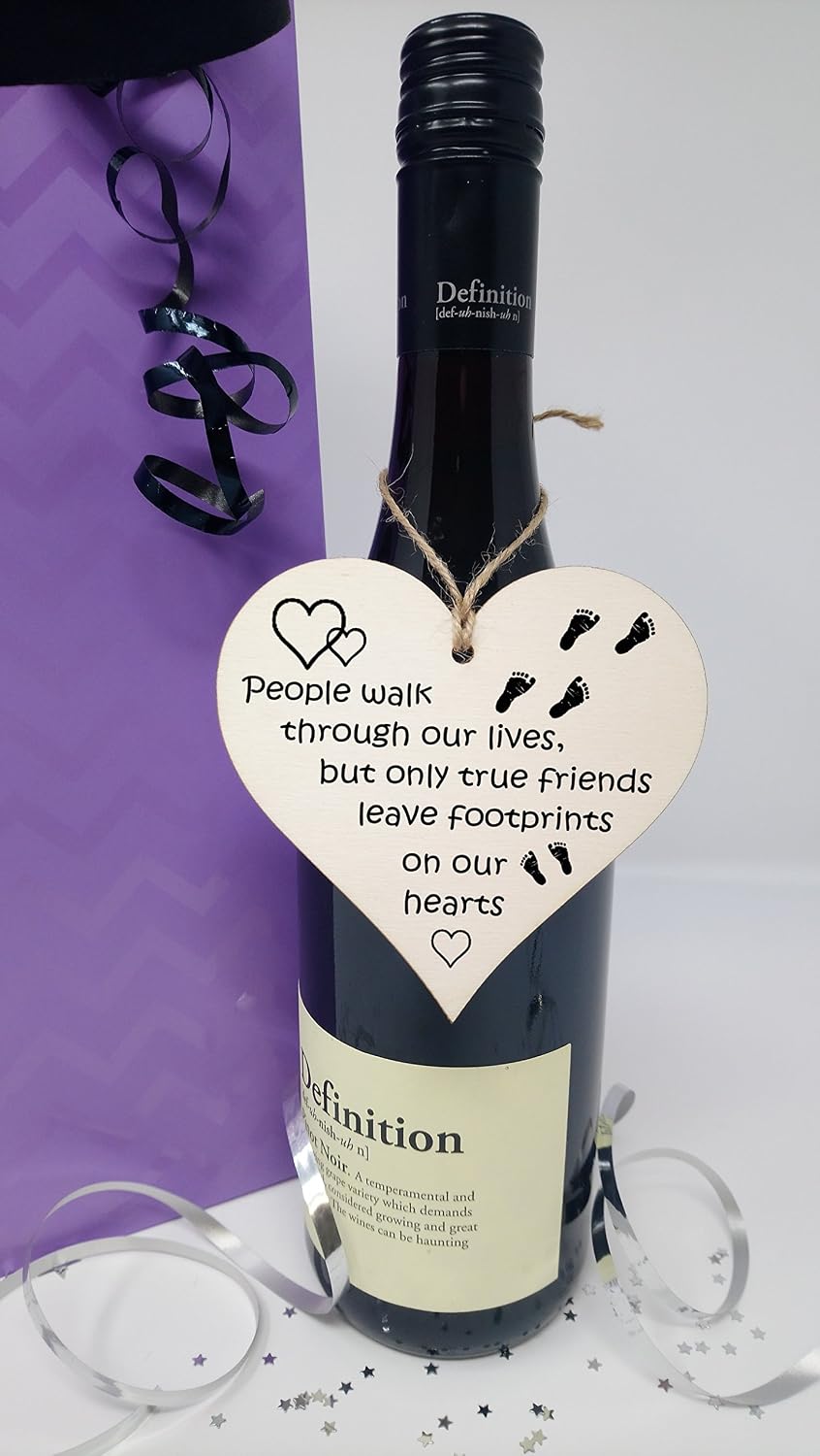 Friendship Heart Gift Plaque, Wooden Hanging Sign with Sentimental Message, Best Friend, Work Friend or BFF Present - Image 4