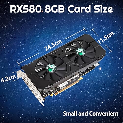 maxsun AMD Radeon RX 580 Graphics Card, 2048SP GDDR5 256 Bit Video
