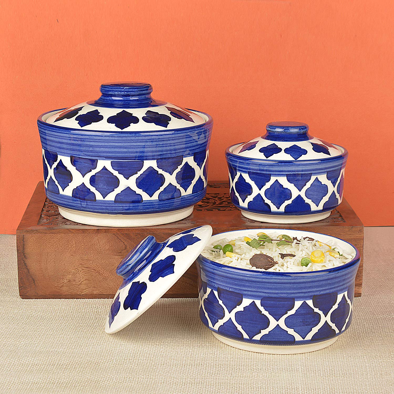 Buy StyleMyWay Studio Pottery Handpainted Ceramic Serving Donga with
