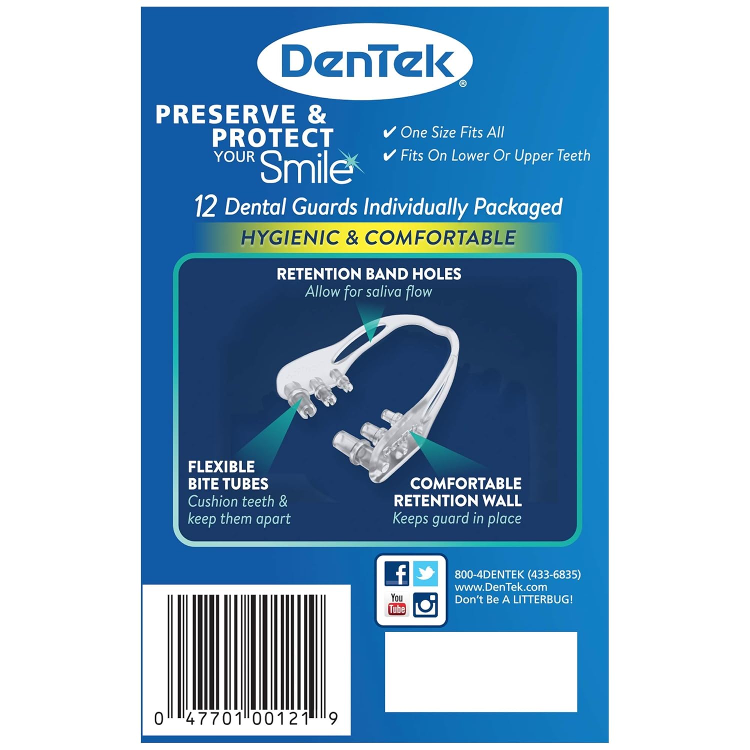 DenTek ReadyFit Disposable Dental Guards BPA Latex Free, 12 Count: Beauty