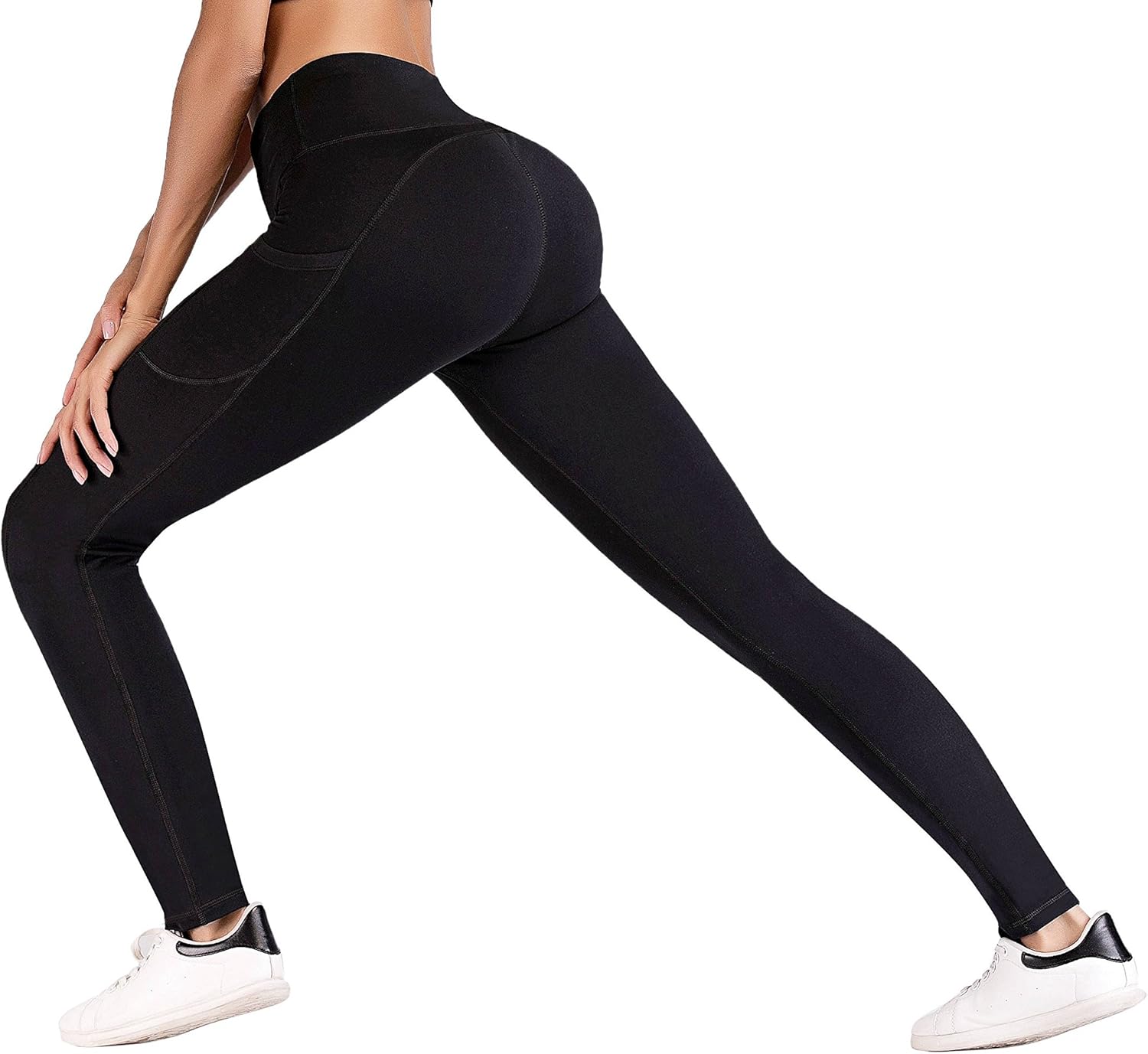 IUGA High Waist Yoga Pants with Pockets, Tummy Control, Workout Pants for Women 4 Way Stretch Yoga Leggings with Pockets: Clothing