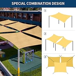 EMEKIAN Rectangle 10' x 13' Sun Shade Sail, UV