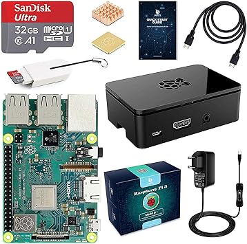 LABISTS Raspberry Pi 3 B+ Starter Kit con Micro SD de 32GB Clase 10, 5V 3A