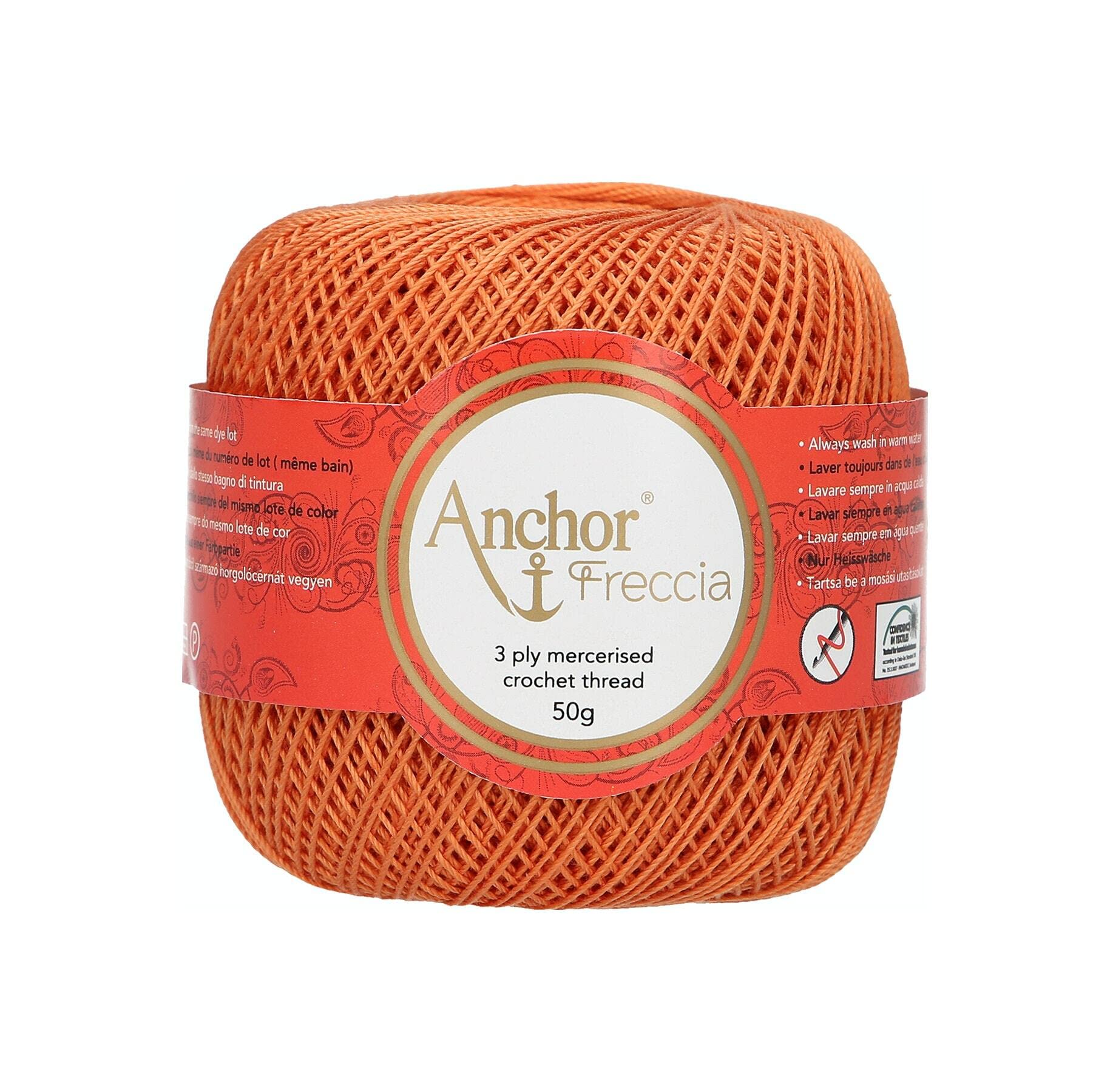 ANCHOR Freccia, Thickness: 12, Packaging: 50G, Running Length: 285M orange Crochet Threads