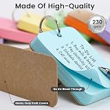 Koogel 6 Pack Flash Cards 300 Sheets 6 Colors Portable Ring Binder Blank Cards view 6
