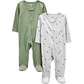 Simple Joys by Carter's baby-boys 2-pack 2-way Zip Textured Sleep and Play