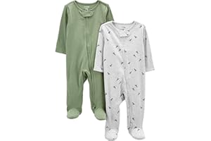 Simple Joys by Carter's baby-boys 2-pack 2-way Zip Textured Sleep and Play