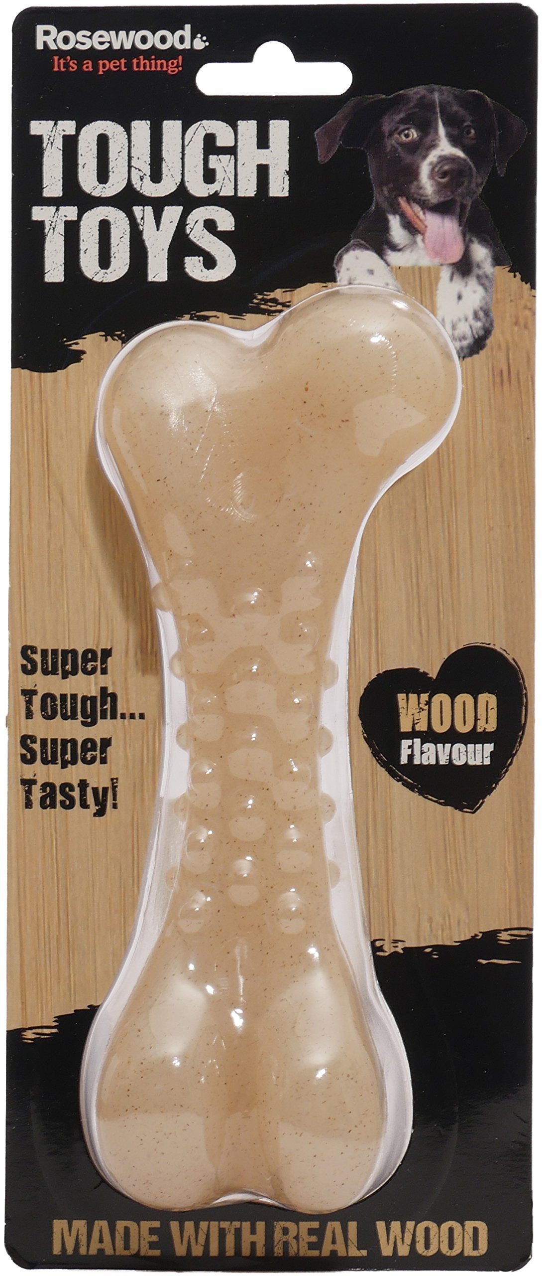 Rosewood Tough Wood Bone Tough Dog Toy