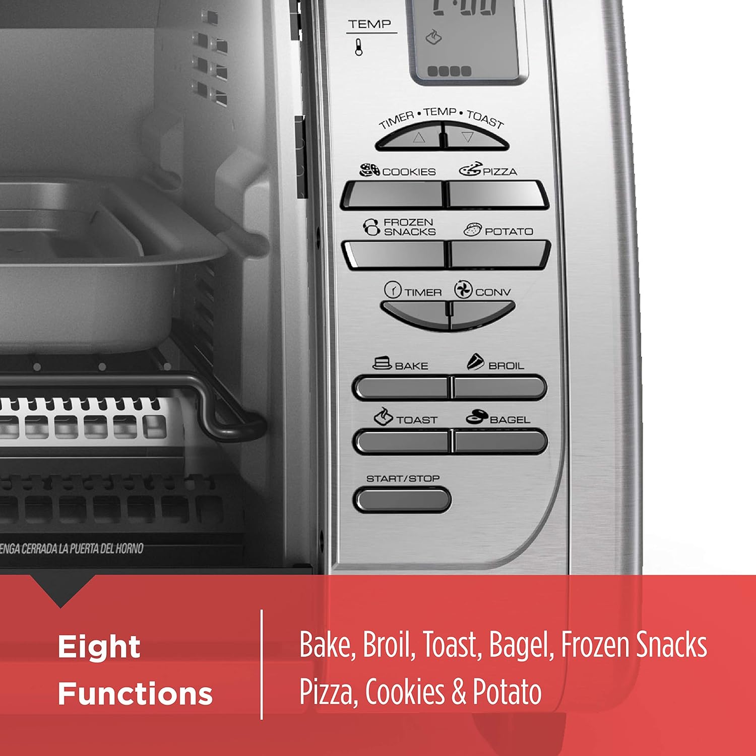 BLACK+DECKER Countertop Convection Toaster Oven, Silver, CTO6335S: Toaster Ovens: Kitchen & Dining