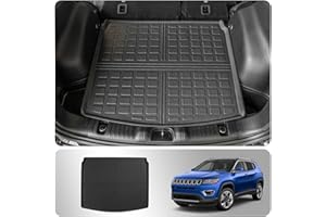 Thinzyou Cargo Mat Compatible with 2017-2025 Jeep Compass Trunk Mat Cargo Liner TPE All Weather Trunk Liner 2024 Compass Accessories (Trunk Mat)