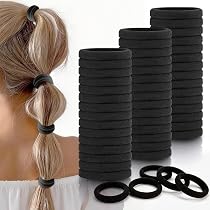 100PCS Black Hair Ties - Soft, Stretchy, and Damage-Free