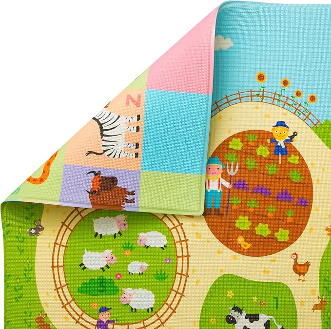 baby care play mat busy farm